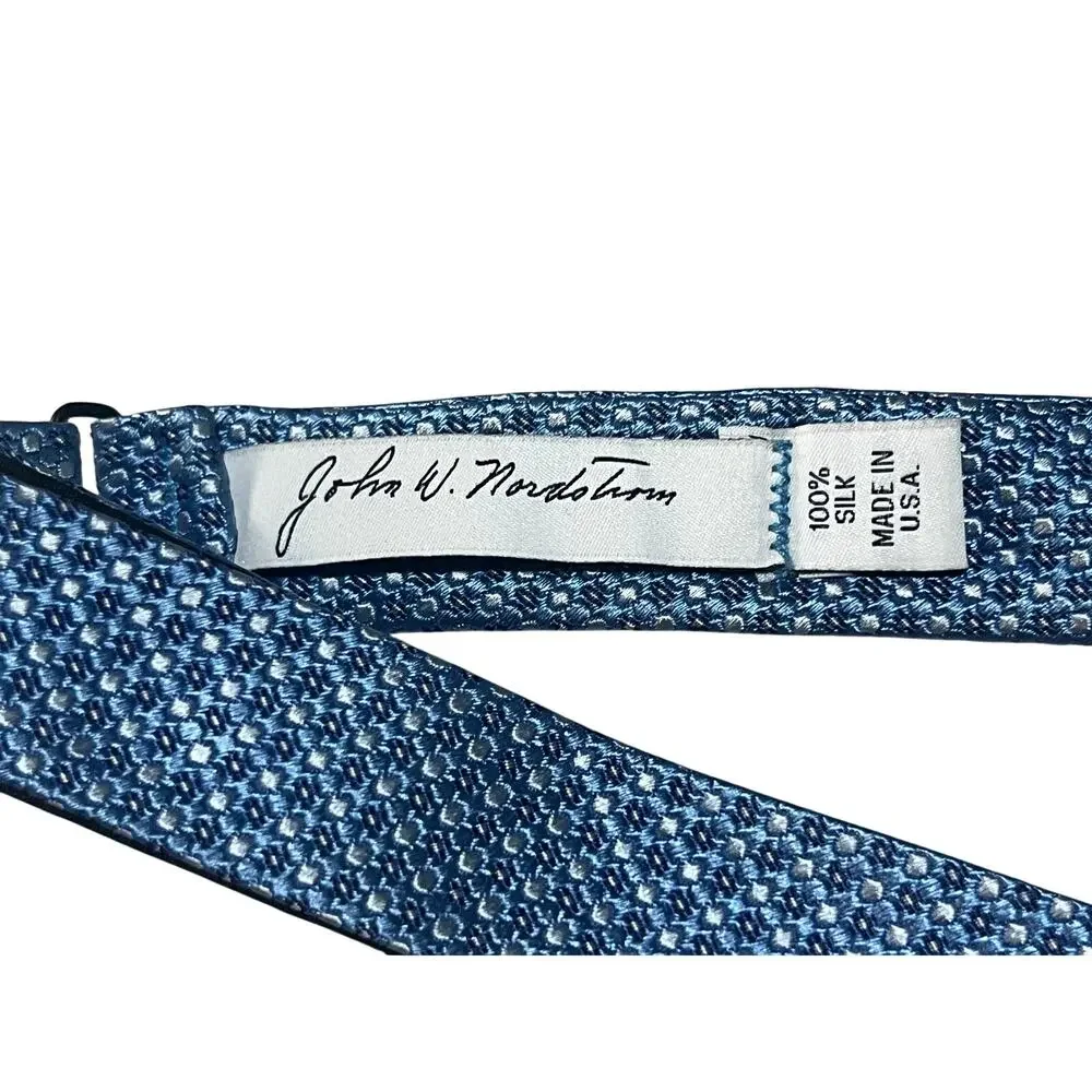 Nordstrom Blue 100% Silk Bow Tie 13.75 - 18